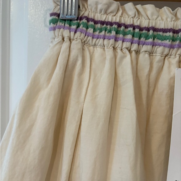 NWT Zara Girls Ivory Floral Embroidered Flare Spring Skirt Size 6/7 - Picture 4 of 9